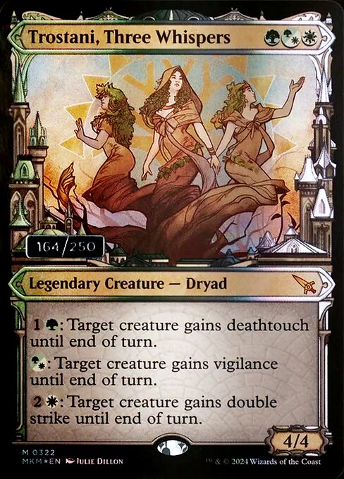 MTG Trostani, Three Whispers MKM 322z Showcase Ravnica City Serialized Double Rainbow Foil