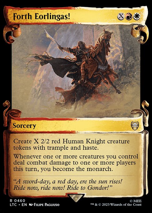 MTG Forth Eorlingas! LTC 460 Alternate Art Nonfoil