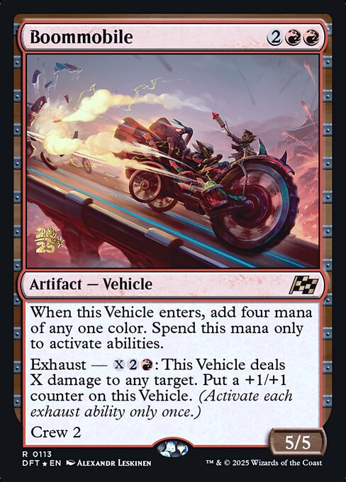 MTG Boommobile PDFT 113s Prerelease Foil