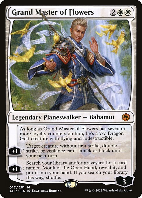 MTG Grand Master of Flowers AFR 017 Regular Foil