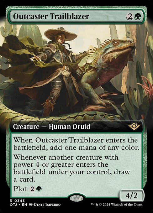 MTG Outcaster Trailblazer OTJ 343 Extended Art Foil