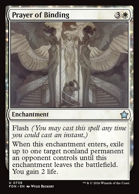 MTG Prayer of Binding FDN 739 Welcome Deck Nonfoil