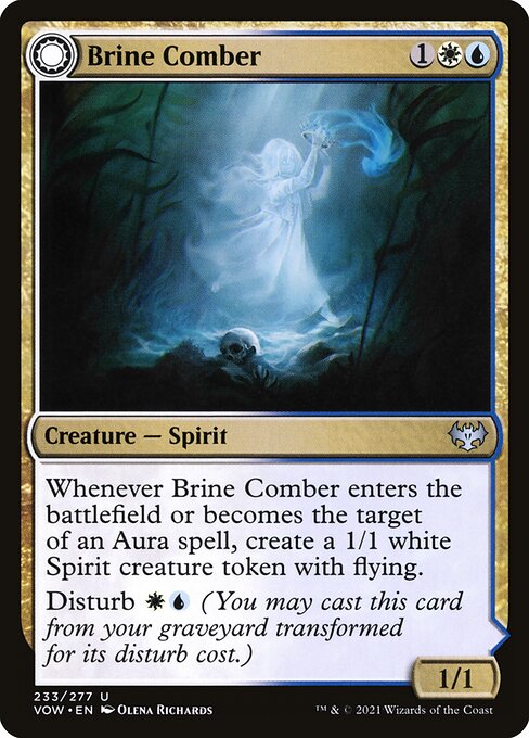 MTG Brine Comber // Brinebound Gift VOW 233 Standard Foil front