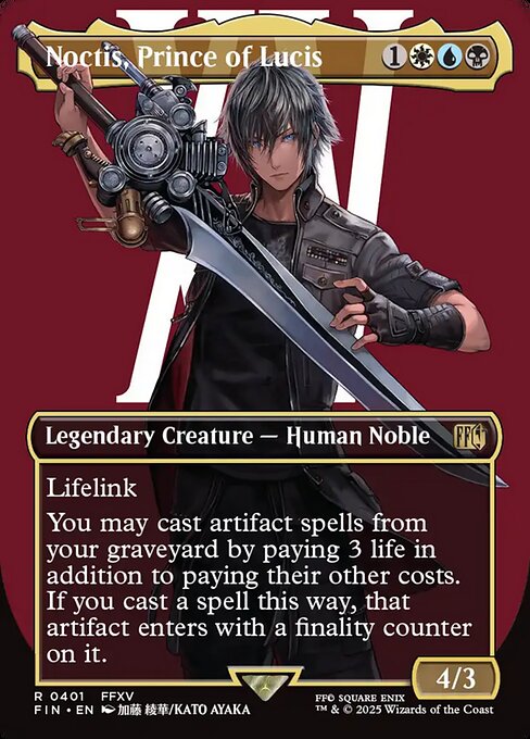 MTG Noctis, Prince of Lucis FIN 401 Borderless Character Nonfoil