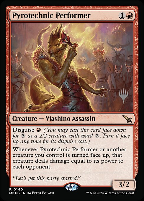 MTG Pyrotechnic Performer PMKM 140p Promo Pack Nonfoil