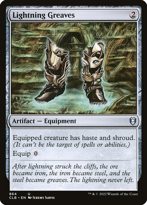 MTG Lightning Greaves CLB 864 Commander Deck Nonfoil