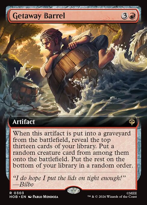 MTG Getaway Barrel HOB 303 Alternate Art Nonfoil