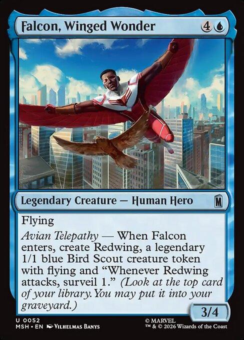MTG Falcon, Winged Wonder MSH 052 Regular Foil