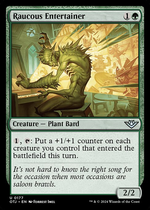 MTG Raucous Entertainer OTJ 177 Regular Foil