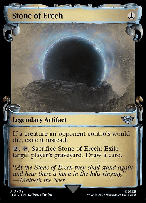 MTG Stone of Erech LTR 702 Showcase Scrolls of Middle-earth Silver Foil