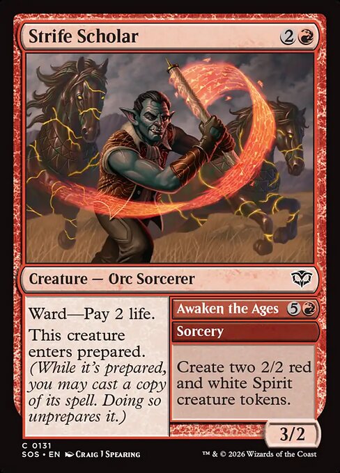 MTG Strife Scholar // Awaken the Ages SOS 131 Regular Foil