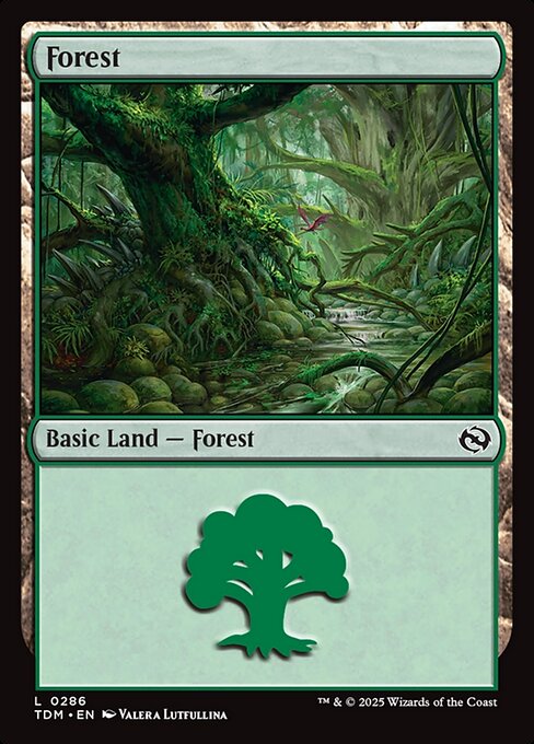 MTG Forest TDM 286 Regular Nonfoil