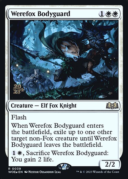 MTG Werefox Bodyguard PWOE 039s Prerelease Foil