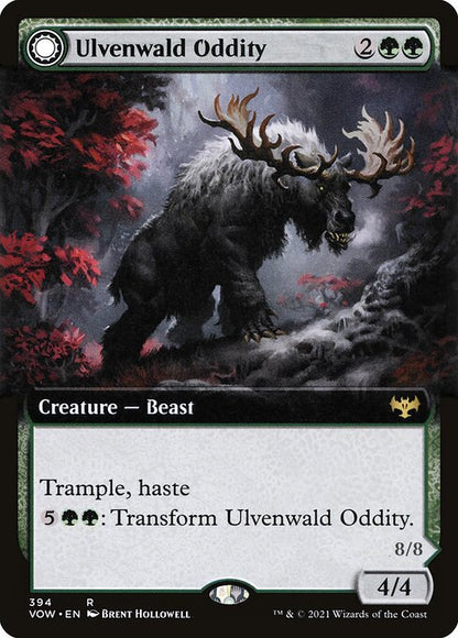 MTG Ulvenwald Oddity // Ulvenwald Behemoth VOW 394 Extended Art Nonfoil front