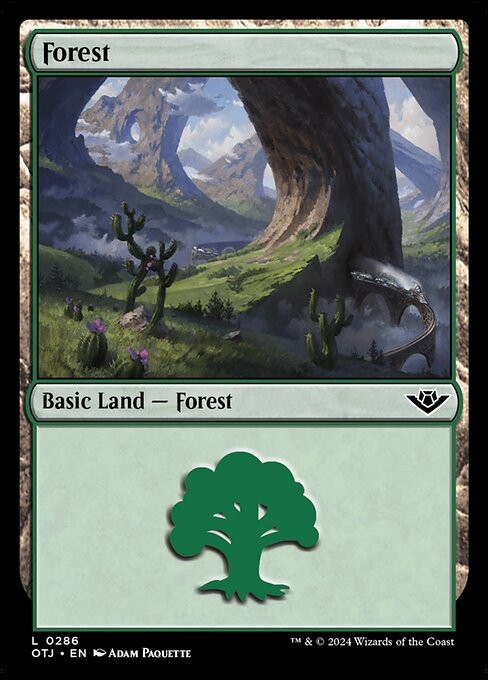 MTG Forest OTJ 286 Regular Basic Land Nonfoil