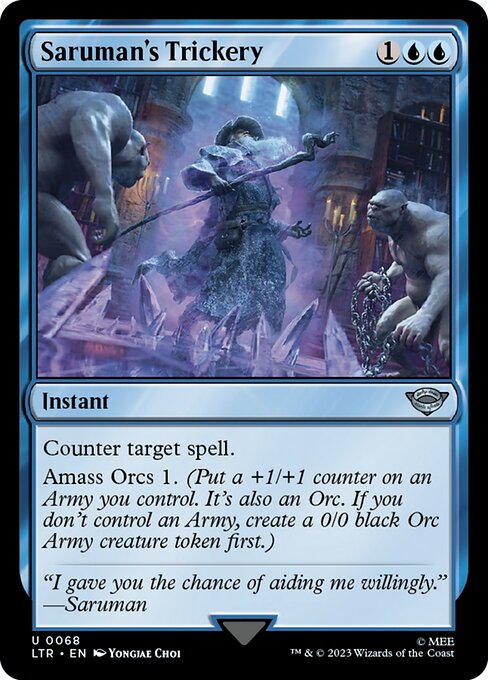 MTG Saruman's Trickery LTR 068 Regular Foil