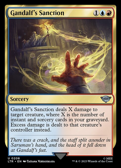 MTG Gandalf's Sanction LTR 208 Regular Foil