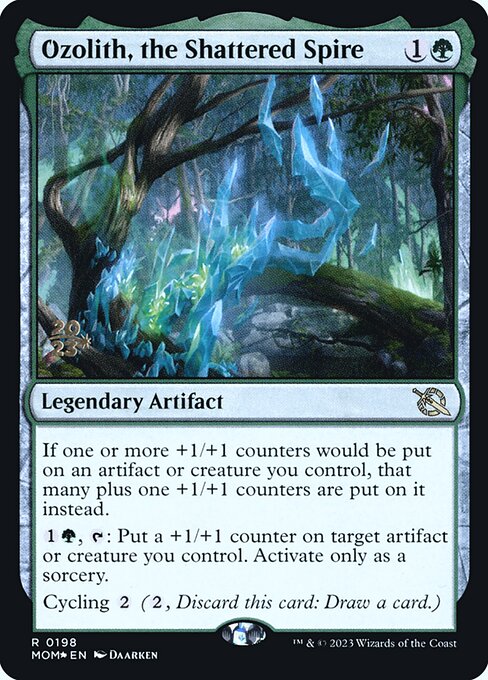 MTG Ozolith, the Shattered Spire PMOM 198s Prerelease Foil