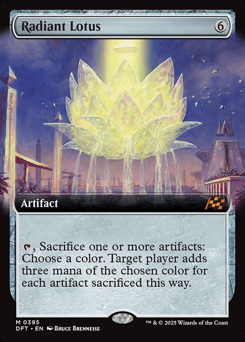 MTG Radiant Lotus DFT 395 Extended Art Nonfoil