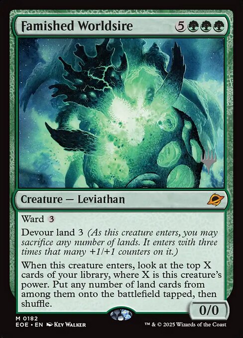 MTG Famished Worldsire PEOE 182p Promo Pack Foil