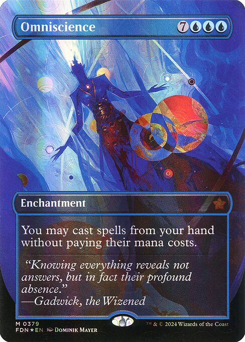 MTG Omniscience FDN 379 Borderless Mana Foil