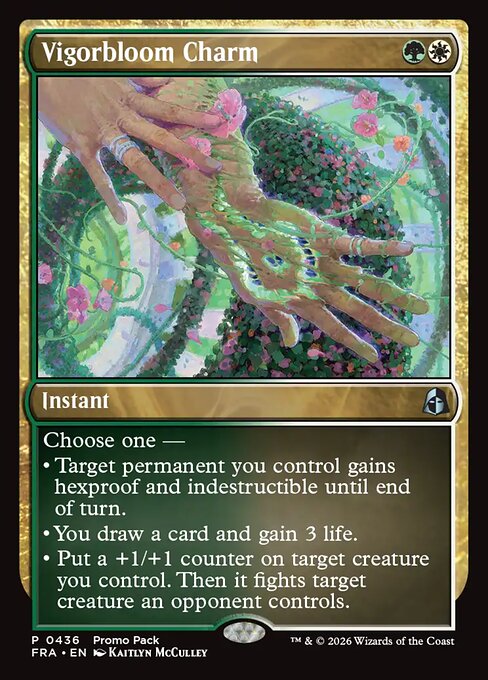 MTG Vigorbloom Charm FRA 436 Promo Pack Foil front