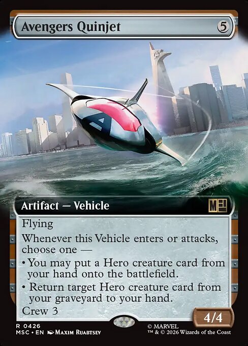 MTG Avengers Quinjet MSC 426 Extended Art Nonfoil