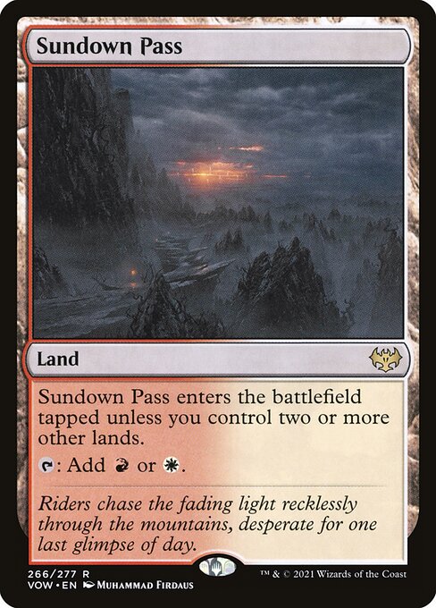 MTG Sundown Pass VOW 266 Standard Foil front