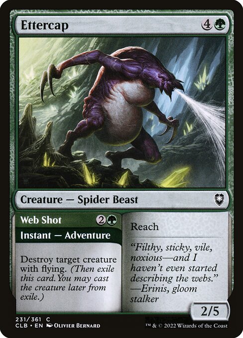 MTG Ettercap // Web Shot CLB 231 Regular Foil