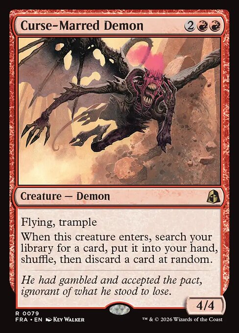 MTG Curse-Marred Demon FRA 079 Standard Foil front