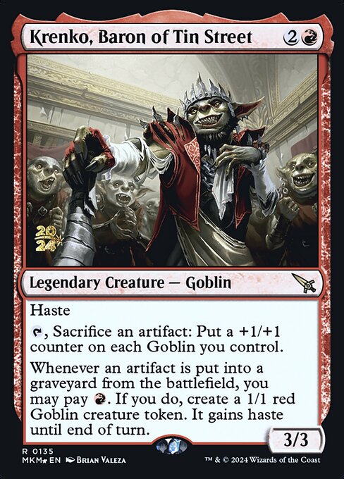 MTG Krenko, Baron of Tin Street PMKM 135s Prerelease Foil
