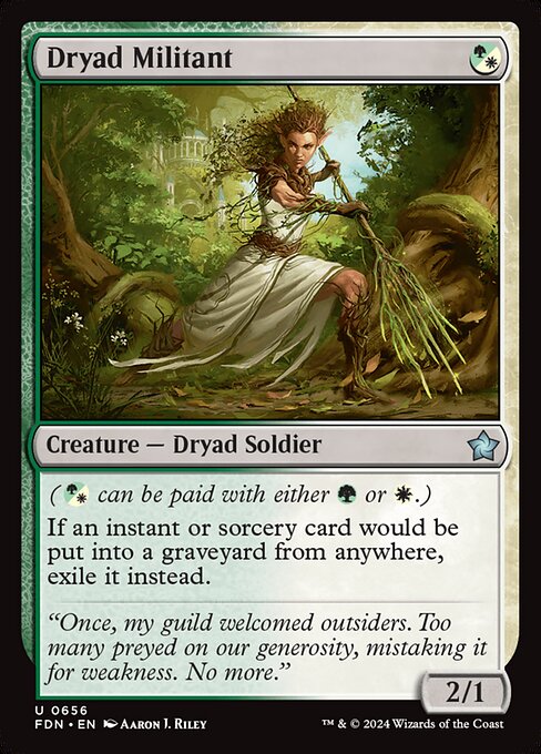 MTG Dryad Militant FDN 656 Starter Collection Nonfoil
