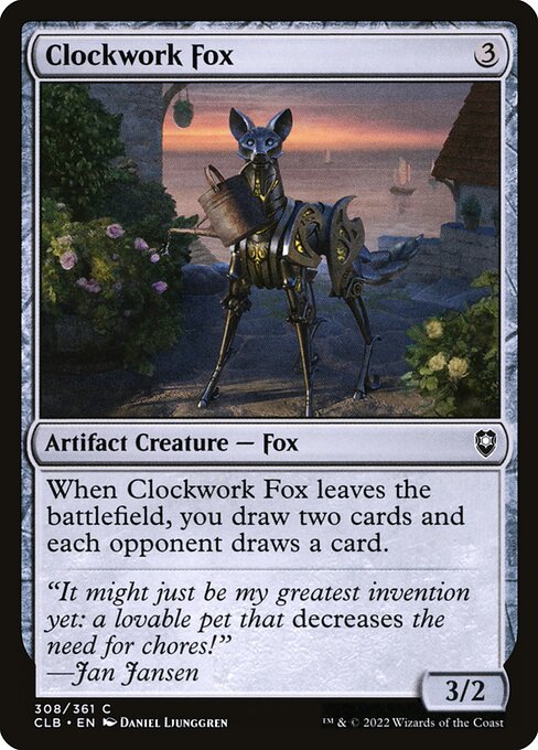 MTG Clockwork Fox CLB 308 Regular Nonfoil