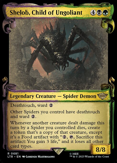MTG Shelob, Child of Ungoliant LTR 681 Showcase Scrolls of Middle-earth Nonfoil