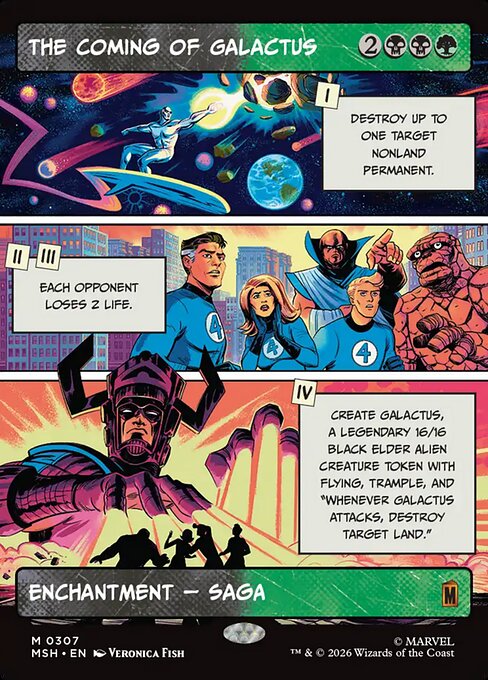 MTG The Coming of Galactus MSH 307 Showcase Panel Nonfoil