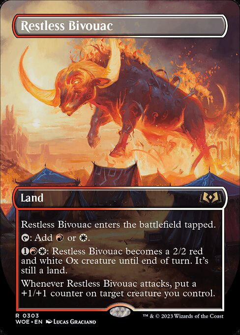 MTG Restless Bivouac WOE 303 Borderless Nonfoil