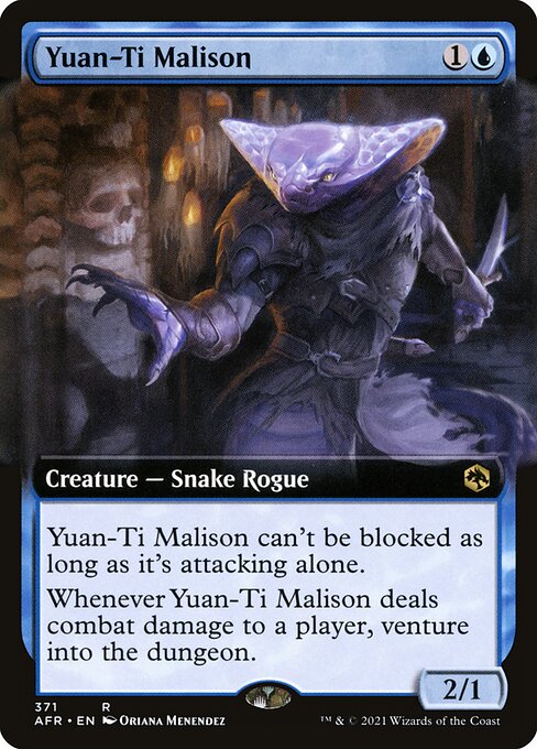 MTG Yuan-Ti Malison AFR 371 Extended Art Foil
