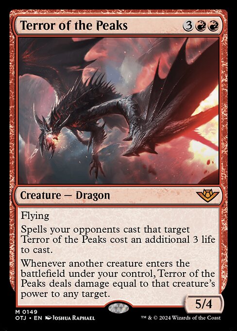 MTG Terror of the Peaks OTJ 149 Regular Foil