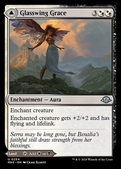 MTG Glasswing Grace // Age-Graced Chapel MH3 254 Regular Nonfoil