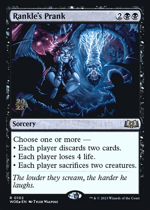 MTG Rankle's Prank PWOE 102s Prerelease Foil