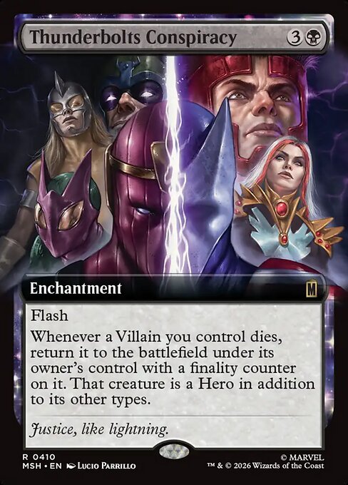 MTG Thunderbolts Conspiracy MSH 410 Extended Art Foil
