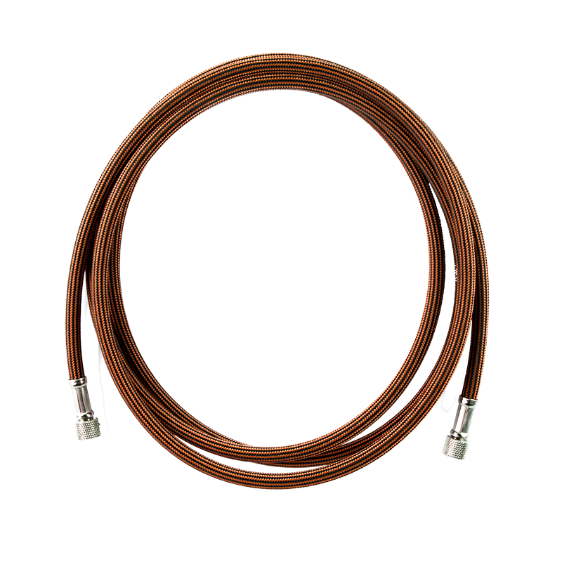 Sparmax black and orange braided airbrush hose, 2 metre length