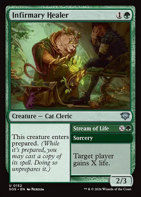 MTG Infirmary Healer // Stream of Life SOS 152 Regular Foil