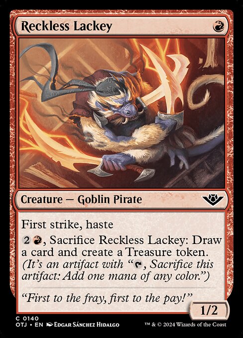 MTG Reckless Lackey OTJ 140 Regular Foil