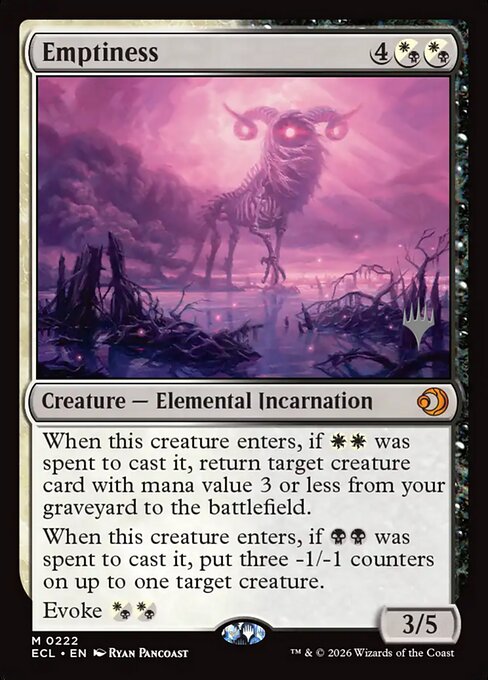 MTG Emptiness PECL 222p Promo Pack Foil