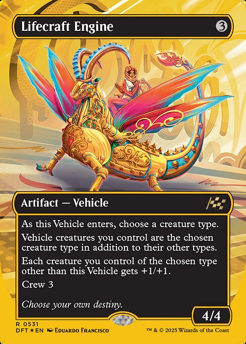 MTG Lifecraft Engine DFT 531 Borderless Revved Up First-Place Foil