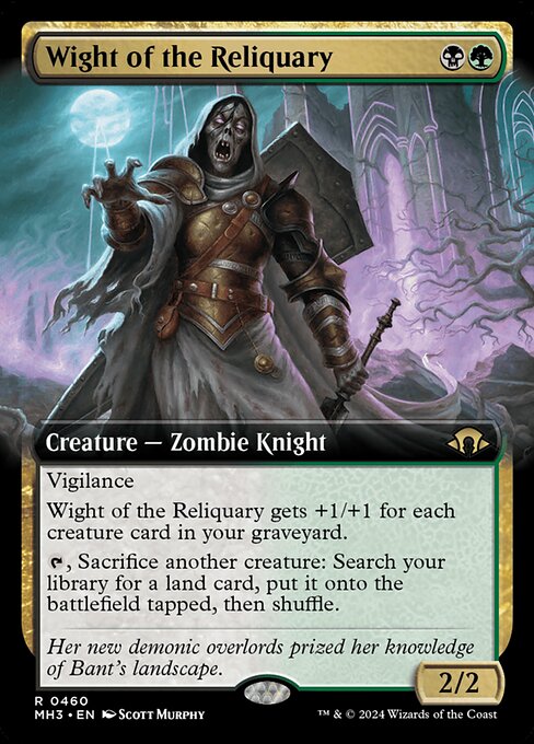 MTG Wight of the Reliquary MH3 460 Extended Art Foil