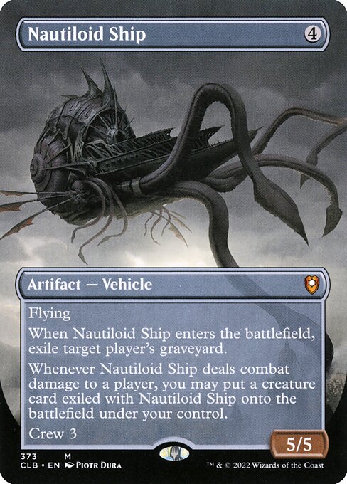 MTG Nautiloid Ship CLB 373 Borderless Foil