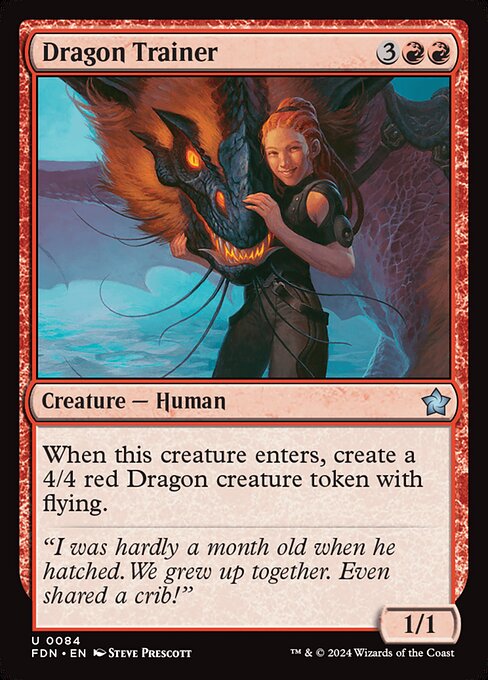 MTG Dragon Trainer FDN 084 Regular Foil