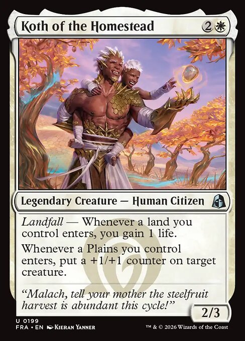 MTG Koth of the Homestead FRA 199 Standard Nonfoil front